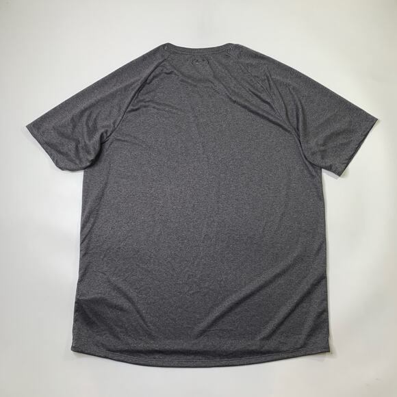 Under Armour Shirt Men 2XLT Tall Graphite Tech Tee Loose Raglan Sleeve Dropcut - Picture 8 of 10